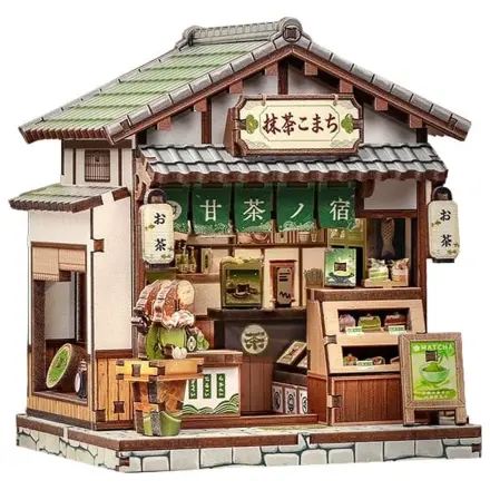 Sada modelu miniaturního domu Kyoto Matcha Cottage 11 x 9 cm fotografii produktu