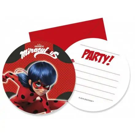 Miraculous Ladybug pozvánky 6 ks fotografii produktu