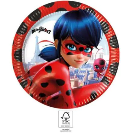 Miraculous Ladybug, Tales of Ladybug & Cat Noir Papírové talíře 8 ks 23 cm FSC fotografii produktu