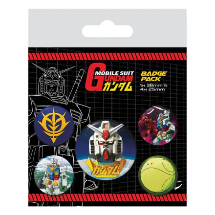 Mobile Suit Gundam Připínací placky 5-Pack Intergalactic fotografii produktu
