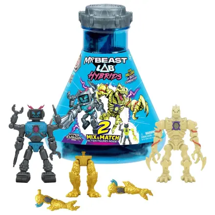 Mr. Beast Lab Hybrids Series 2 Mini figurky 2-balení Lab-Bot vs Gid Skeleton 11 cm fotografii produktu