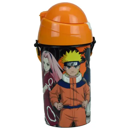 Naruto Fire plastová láhev na vodu se slámkou a závěsem 500 ml fotografii produktu