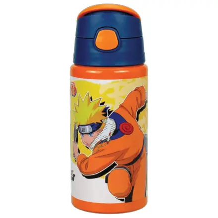 Naruto Fire Orange hliníková láhev na vodu se slámkou a závěsem 500 ml fotografii produktu