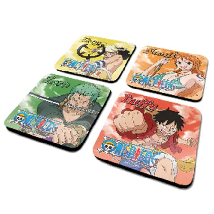 One Piece Characters Sada 4 podtácků fotografii produktu