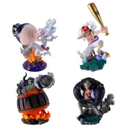 Sada 4 sošek One Piece Logbox Re Birth Egghead Petitrama 9cm fotografii produktu
