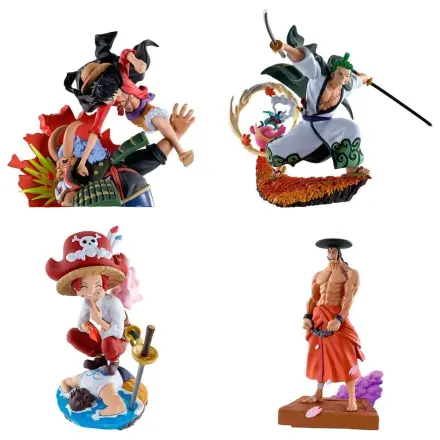 One Piece Logbox Re Birth Wano Kuni 4 Sošky Set Petitrama 9 cm fotografii produktu