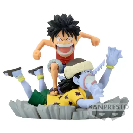One Piece WCF Log Stories figurka Luffy vs Arlong 7 cm fotografii produktu
