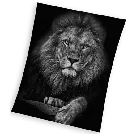 Lion Černá fleecová deka 150x200cm fotografii produktu