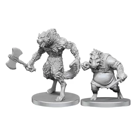 Pathfinder Deep Cuts Unpainted Miniatures Vlkodlak & Kanecodlak fotografii produktu