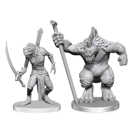 Pathfinder Deep Cuts Unpainted Miniatures Xulgath Skirmisher & Stoneliege - nenabarvené miniatury fotografii produktu