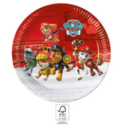 Paw Patrol Ready For Action Papírové talíře 8 ks 23 cm FSC fotografii produktu