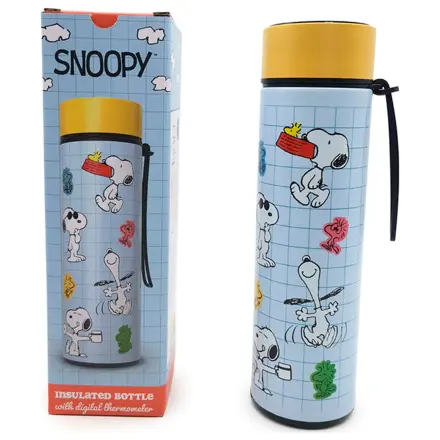 Peanuts Snoopy & Woodstock termoska nerezová ocel láhev s teploměrem 450ml fotografii produktu