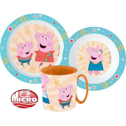 Peppa Pig jídelní sada, plastová sada do mikrovlnné trouby fotografii produktu
