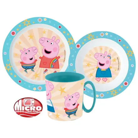 Peppa Pig Kindness jídelní set, mikro plastový set s hrnkem 350 ml fotografii produktu