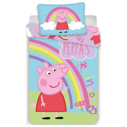 Peppa Pig Rainbow Povlak na peřinu pro batolata a předškoláky fotografii produktu