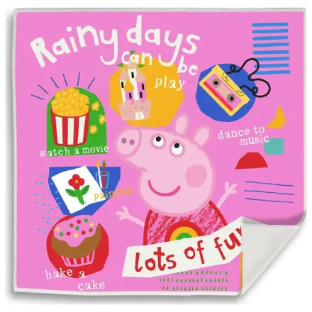 Peppa Pig Rainy Fun Magical ručník na ruce, ručník na obličej, ručník 30x30 cm fotografii produktu
