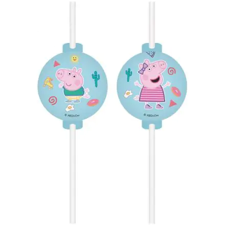Peppa Pig Messy Play, Peppa Pig papírová brčka, 4dílná sada FSC fotografii produktu