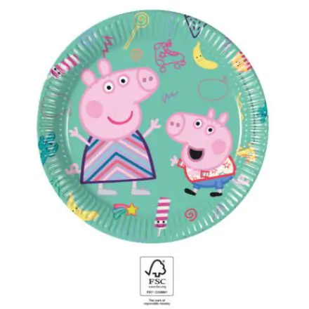 Peppa Pig Next Generation, Peppa Pig papírové talíře 8 ks 20 cm FSC fotografii produktu