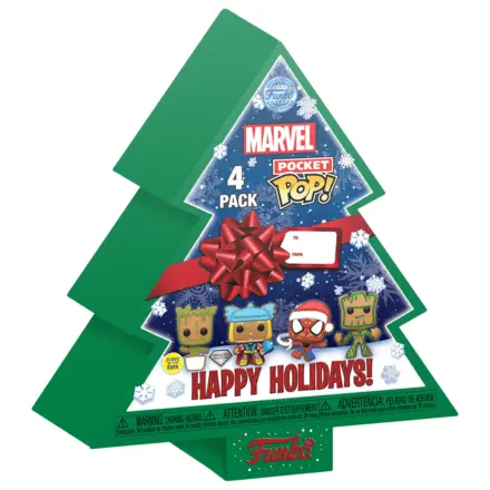 Funko Pocket POP balení 4 figurek Marvel Tree Holiday Exclusive fotografii produktu