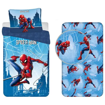 Spider-Man Skyline sada povlaků na peřinu a prostěradlo fotografii produktu