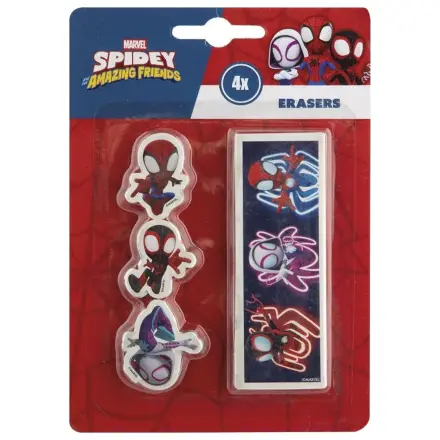 Spider-Man Spidey Friends sada gum ve tvaru, 4 ks fotografii produktu