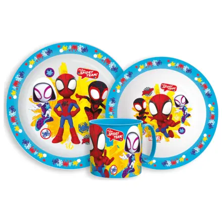 Spider-Man Spidey Team jídelní souprava, mikroplastová sada s hrnkem fotografii produktu
