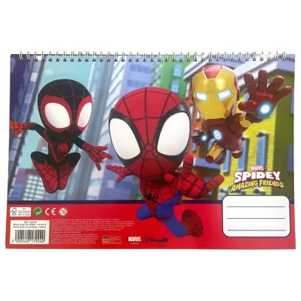Spider-Man Spidey Web A/4 spirálový skicák 40 listů se samolepkami fotografii produktu