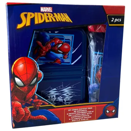 Spider-Man World of Web Svačinový box + Hliníková láhev na vodu Set fotografii produktu