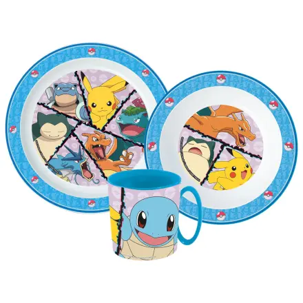 Pokémon Battle Dinner Set, mikro plastový set s hrnkem fotografii produktu