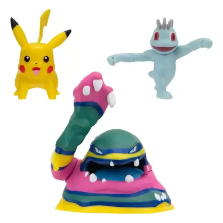 Pokémon Battle Figure Set 3-Pack Machop, Pikachu #1, Alolan Muk 5 cm fotografii produktu