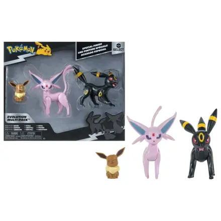 Pokémon Eevee, Espeon & Umbreon multipack figurkový set se speciální povrchovou úpravou fotografii produktu