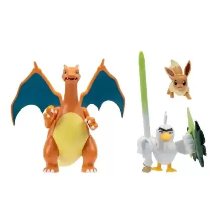 Pokémon Figurka 3-balení Eevee, Sirfetch'd & Charizard fotografii produktu