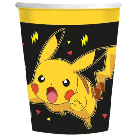 Pokémon Yellow Thunder Papírové kelímky 8 ks 237 ml fotografii produktu