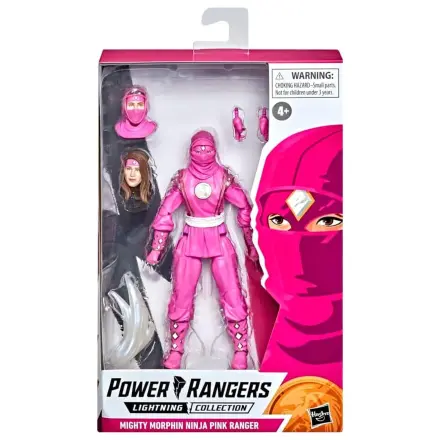 Power Rangers Lightning Collection Mighty Morphin Ninja Pink Ranger figurka 15cm fotografii produktu