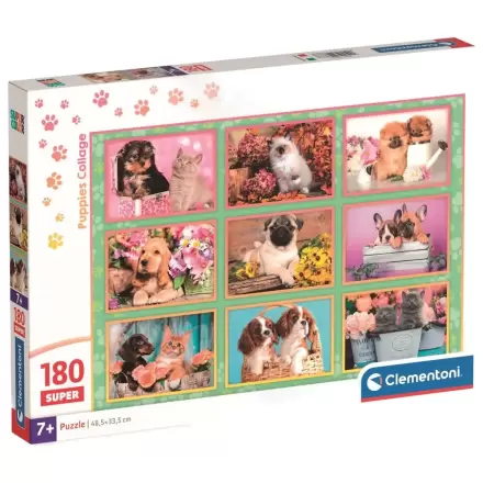 Koláž štěňat super puzzle 180 dílků fotografii produktu