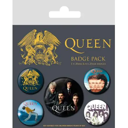 Sada 5 odznaků Queen Pin-Back Classic termékfotója