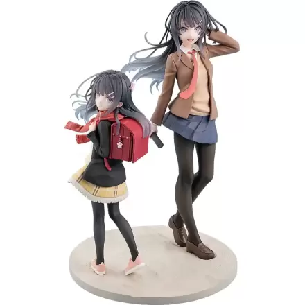 PVC soška Rascal Does Not Dream of a Knapsack Kid Mai Sakurajima High School Graduation Ver. & Knapsack Kid 19 cm termékfotója