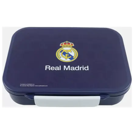 Real Madrid modrý vícekomorový obědový box, box na sendviče fotografii produktu