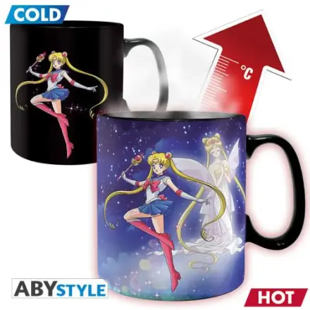 SAILOR MOON - Sailor & Chibi - Hrnek měnící barvu 460ml fotografii produktu