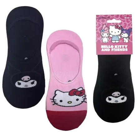 Sanrio ponožky 2-Pack Hello Kitty Pinkies 36-43 fotografii produktu