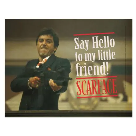 Scarface Say Hello skleněný plakát fotografii produktu