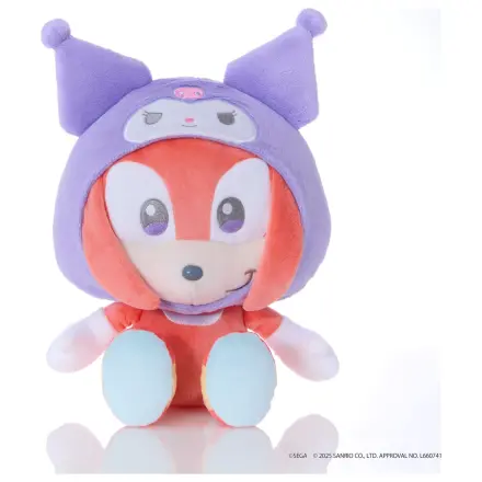 SONIC & FRIENDS X SANRIO Knuckles X Kuromi plyšová hračka 24cm fotografii produktu