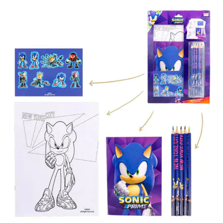 Sonic Prime omalovánky papírnická sada termékfotója