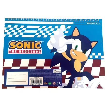 Sonic Speedy A/4 spirálový skicák se 40 samolepkami fotografii produktu