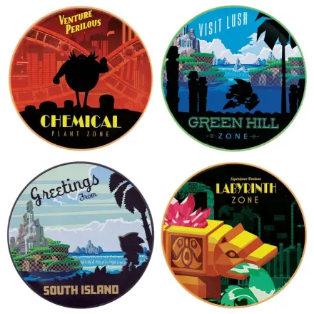 Sonic - The Hedgehog sada 4 podtácků fotografii produktu