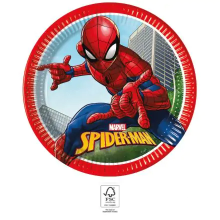 Spiderman Crime Fighter papírové talíře 8 ks 23 cm FSC fotografii produktu