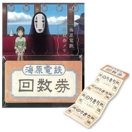 Spirited Away Mini poznámkový blok Vlaková jízdenka fotografii produktu