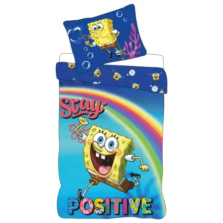 SpongeBob Stay Positive dětský, předškolní povlak na peřinu fotografii produktu