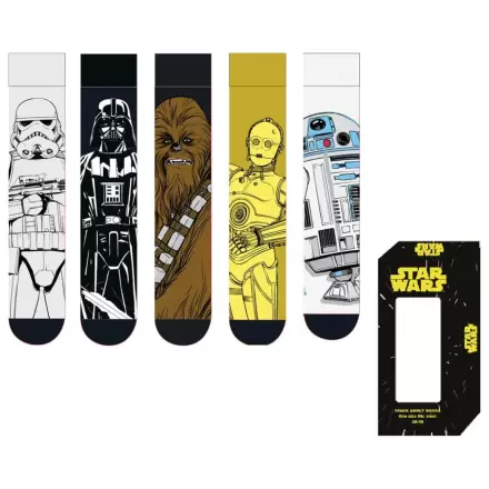 Star Wars ponožky, balení 5 ks, 38-45 fotografii produktu
