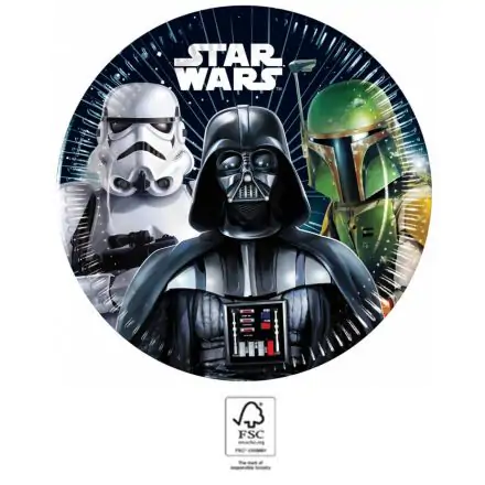 Star Wars Galaxy papírové talíře 8 ks 20 cm FSC fotografii produktu